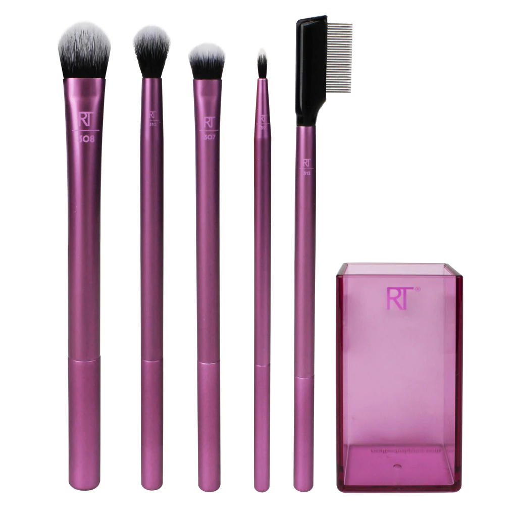Bộ Cọ 5 Cây Dành Cho Mắt Có Ống Đựng RT REAL TECHNIQUES Enhanced Eye Brush Set 91534