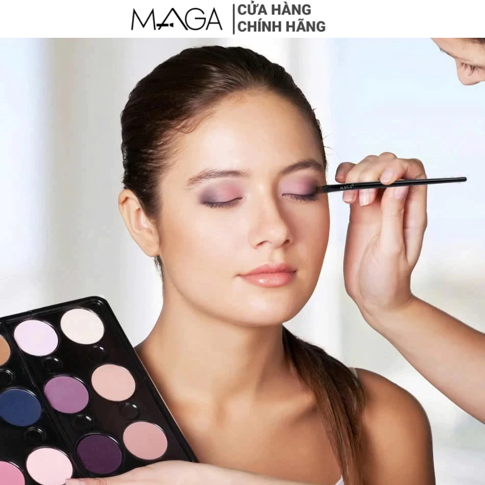 Cọ Makeup Tém Mày Kẻ Liner Phẩy Sợi Siêu Mảnh MAGA Fine Angled Eyeliner Brush MA003
