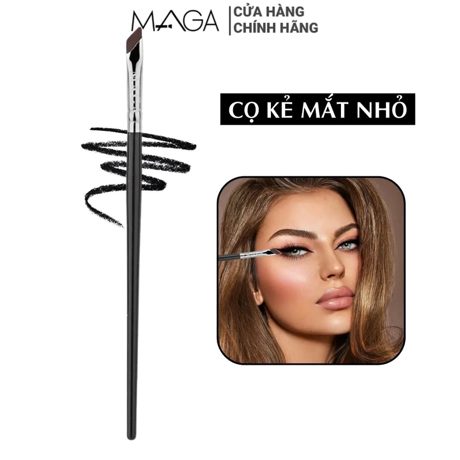 Cọ Tém Xéo Vẽ Đuôi Mắt / Chân Mày Cực Mảnh Cao Cấp MAGA Flat Eyeliner MA111