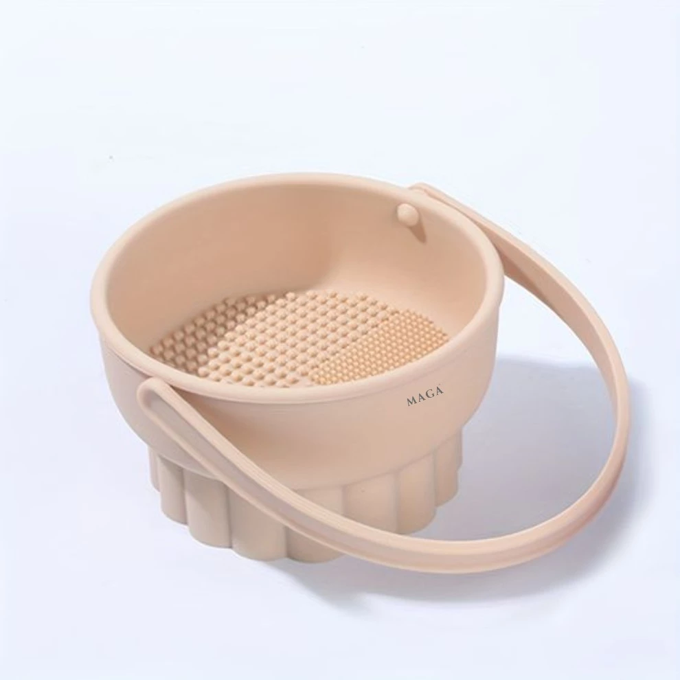 Bộ Dụng Cụ Vệ Sinh Cọ Trang Điểm Và Giặt Mút Trang Điểm Cao Cấp MAGA 3 in 1 Makeup Brush Cleaner Mat MA113