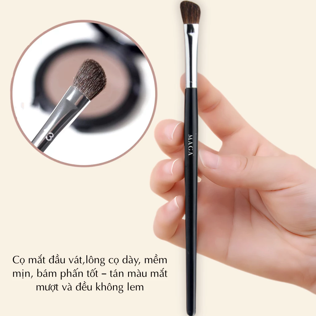 Cọ Tạo Khối Mũi Đầu Xéo MAGA Pro Pink Angled Shadow Brush MA13 – Lông Mềm