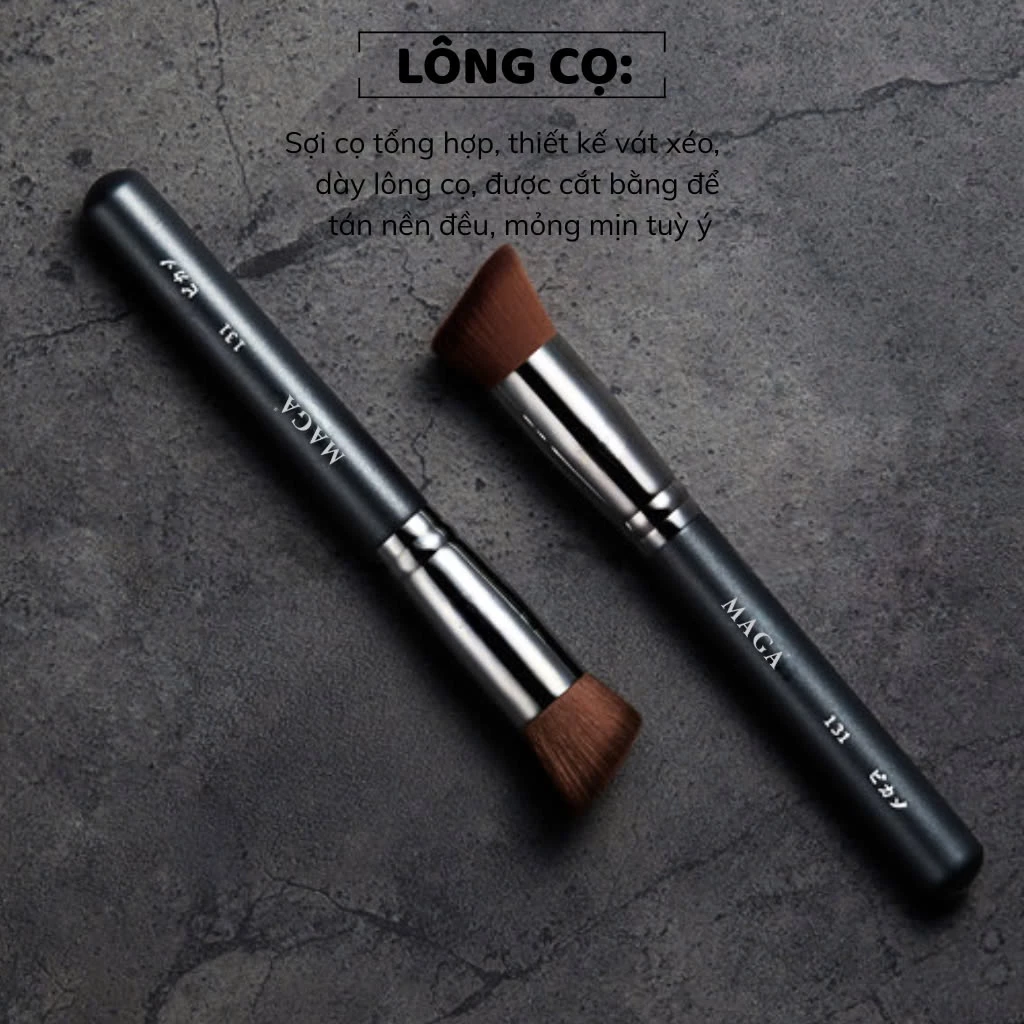 Cọ Trang Điểm Tán Kem Nền Xéo MAGA Foundation Brush MA131