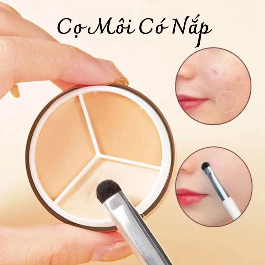 Cọ môi có nắp MAGA LID Lip Brush siêu xịn,Cọ tán son môi đánh son tán mịn màu trắng MA17