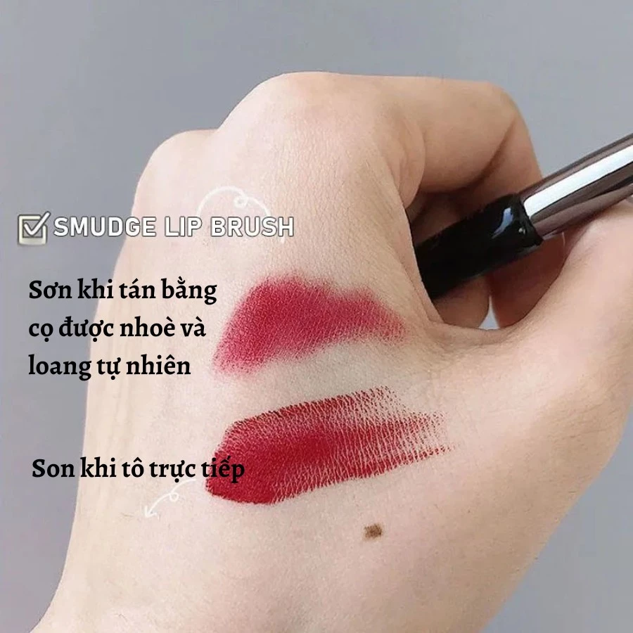 Cọ môi có nắp MAGA LID Lip Brush siêu xịn, Cọ tán son môi đánh son tán mịn màu đen MA18