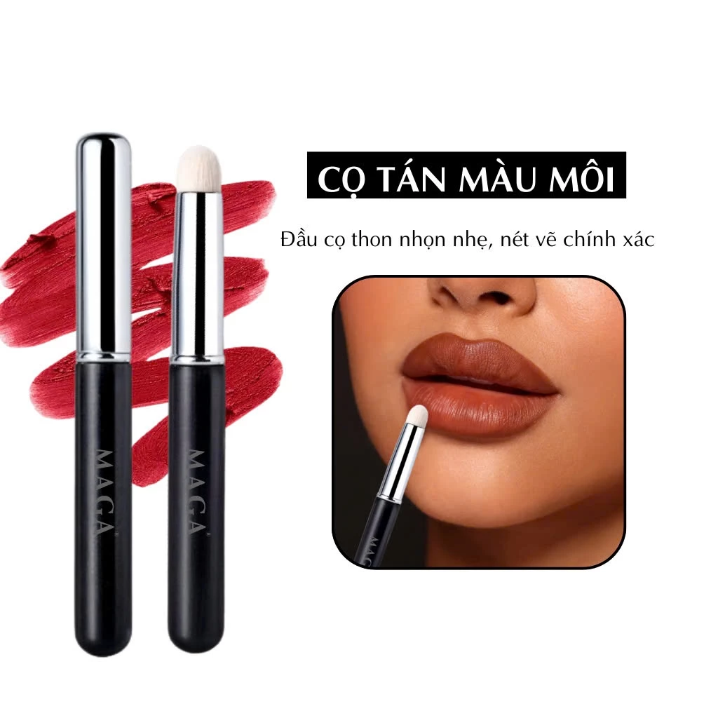 Cọ Đánh Môi Có Nắp Đậy Chính Hãng MAGA Lip Brush Retractable Brush MA19