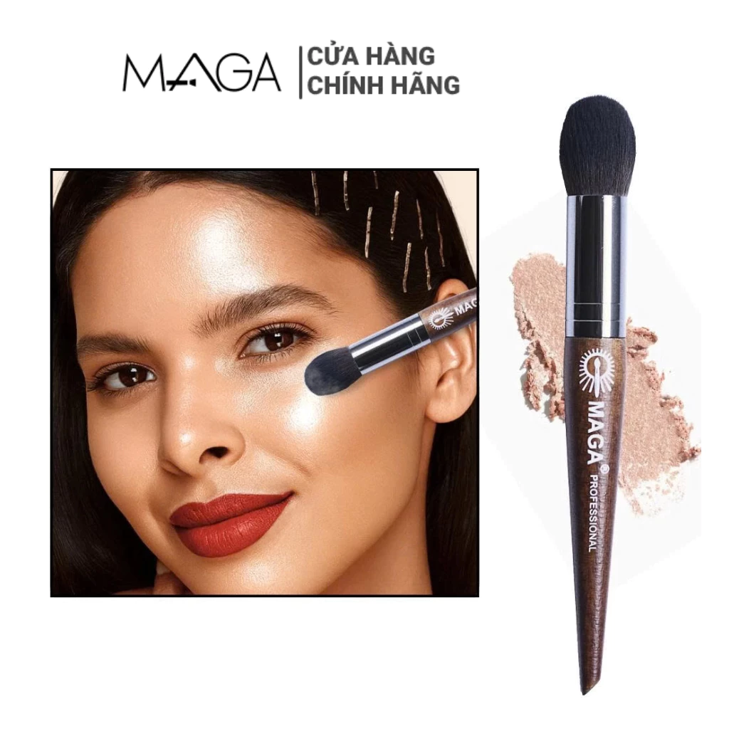 Cọ Tán Má Hồng Kem Highlight MAGA Hightlight Brush Cao Cấp 22 (Mã MA28)