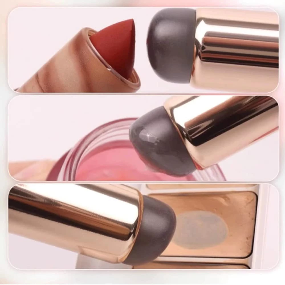 Cọ Tán Son Môi Có Nắp Silicone Dưỡng Xăm Môi Che Khuyết Điểm MAGA Silicone Lip Brush MA36 (Hồng)
