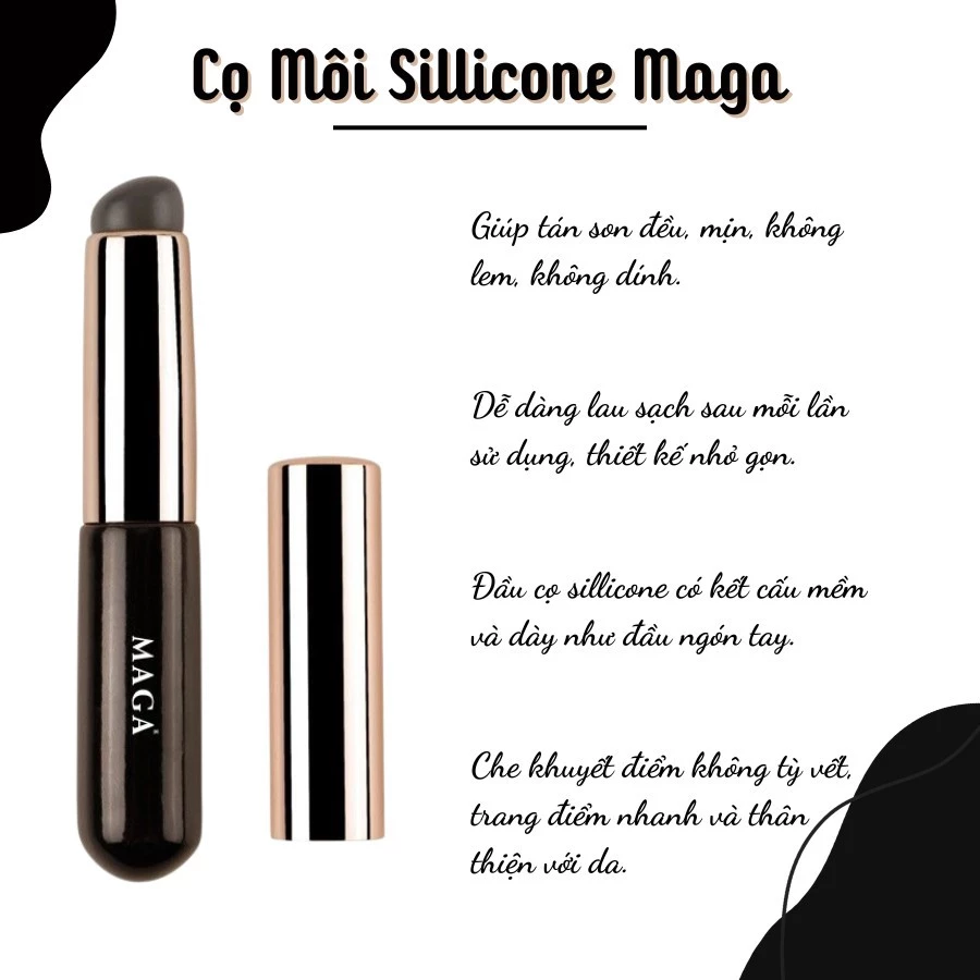 Cọ Trang Điểm Môi Dưỡng Môi Silicon Mềm Mại MAGA Cọ Môi Cao Cấp Silicone Lip MA37