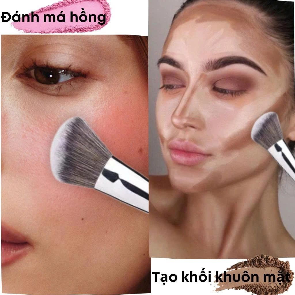 Cọ Má Hồng Và Tạo Khối Đầu Xéo MAGA Angled Contour Brush MA49