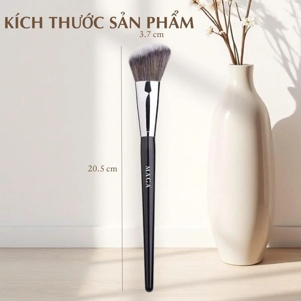 Cọ Má Hồng Và Tạo Khối Đầu Xéo MAGA Angled Contour Brush MA49