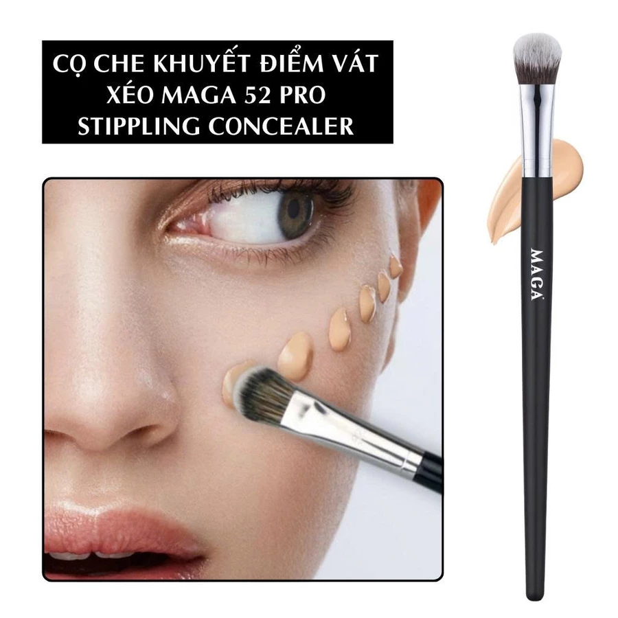 Cọ Che Khuyết Điểm Vát Xéo MAGA Stippling Concealer Pro MA52
