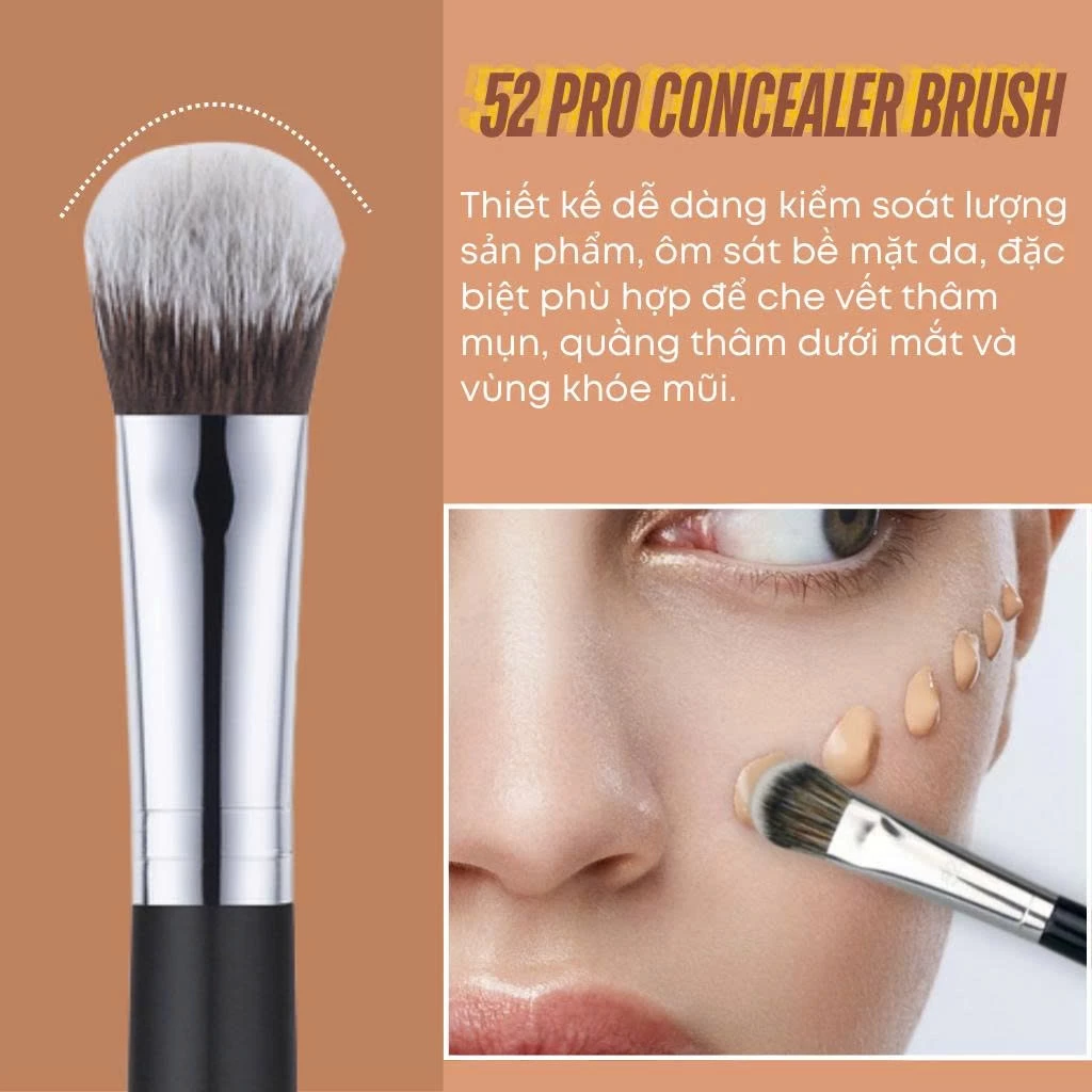 Cọ Che Khuyết Điểm Vát Xéo MAGA Stippling Concealer Pro MA52