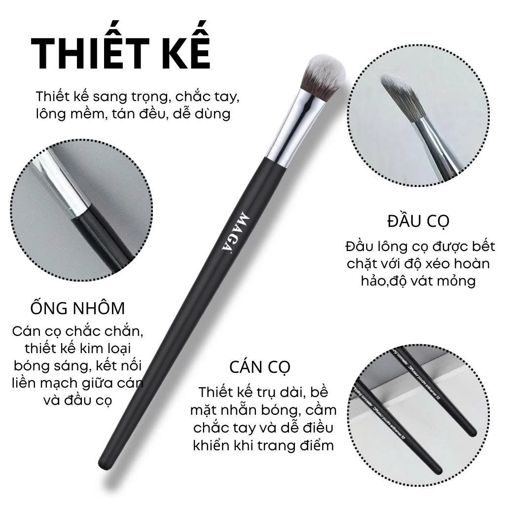 Cọ Che Khuyết Điểm Vát Xéo MAGA Stippling Concealer Pro MA52