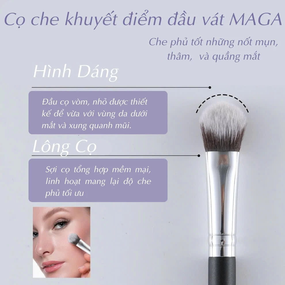 Cọ Che Khuyết Điểm Vát Xéo MAGA Stippling Concealer Pro MA52