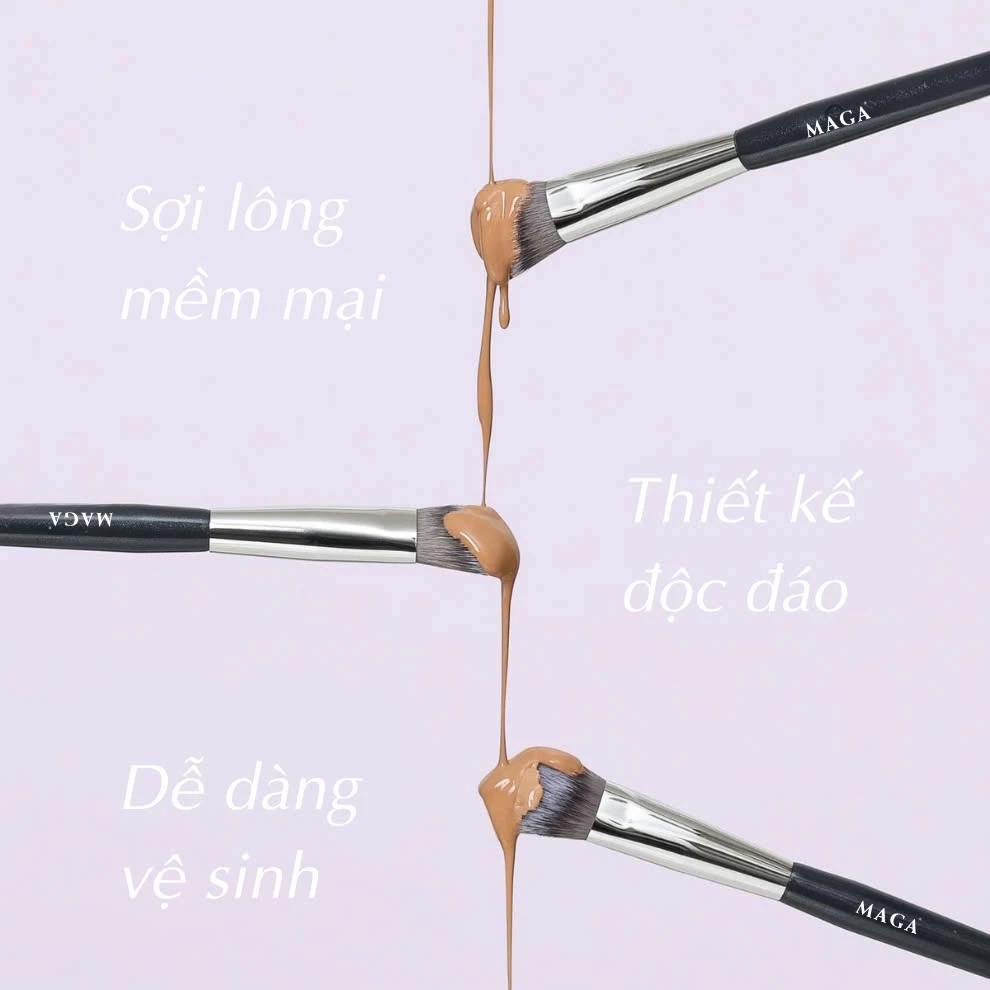 Cọ Che Khuyết Điểm Vát Xéo MAGA Stippling Concealer Pro MA52