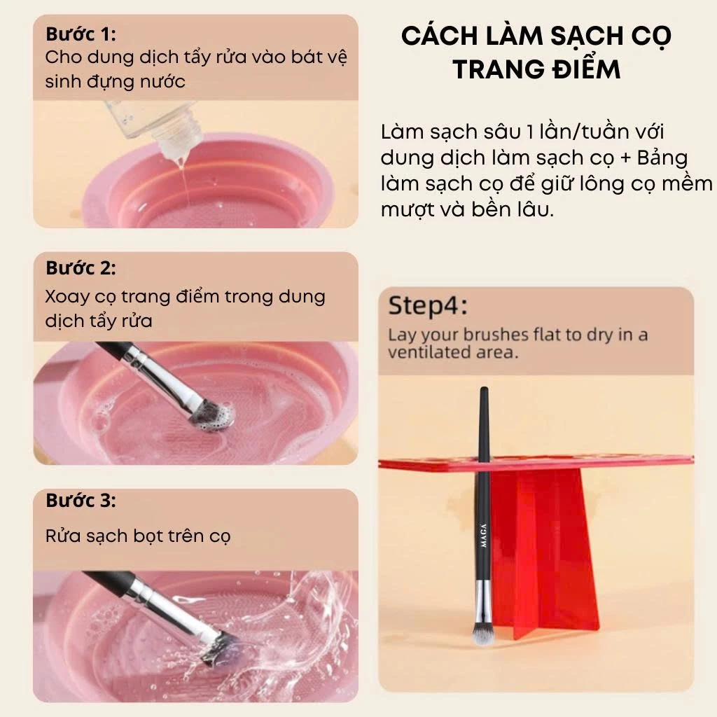 Cọ Che Khuyết Điểm Vát Xéo MAGA Stippling Concealer Pro MA52