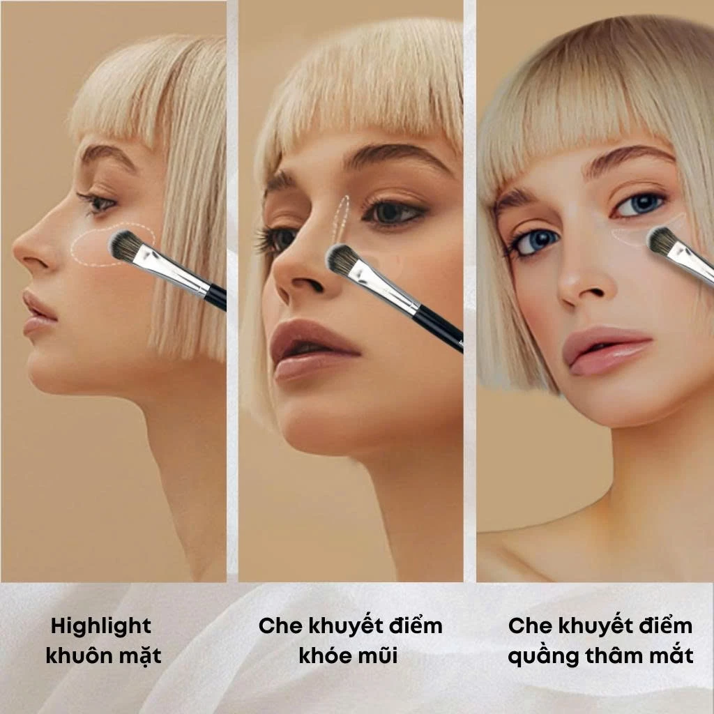 Cọ Che Khuyết Điểm Vát Xéo MAGA Stippling Concealer Pro MA52