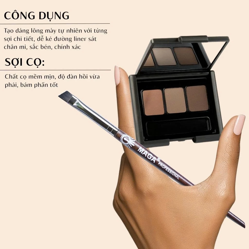 Cọ trang điểm kẻ liner tán chân mày cao cấp 28 MAGA Eye Brow Mini mã loại MA56