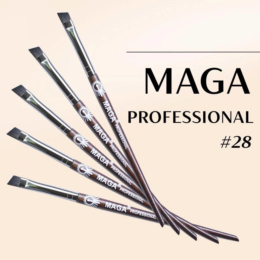 Cọ trang điểm kẻ liner tán chân mày cao cấp 28 MAGA Eye Brow Mini mã loại MA56