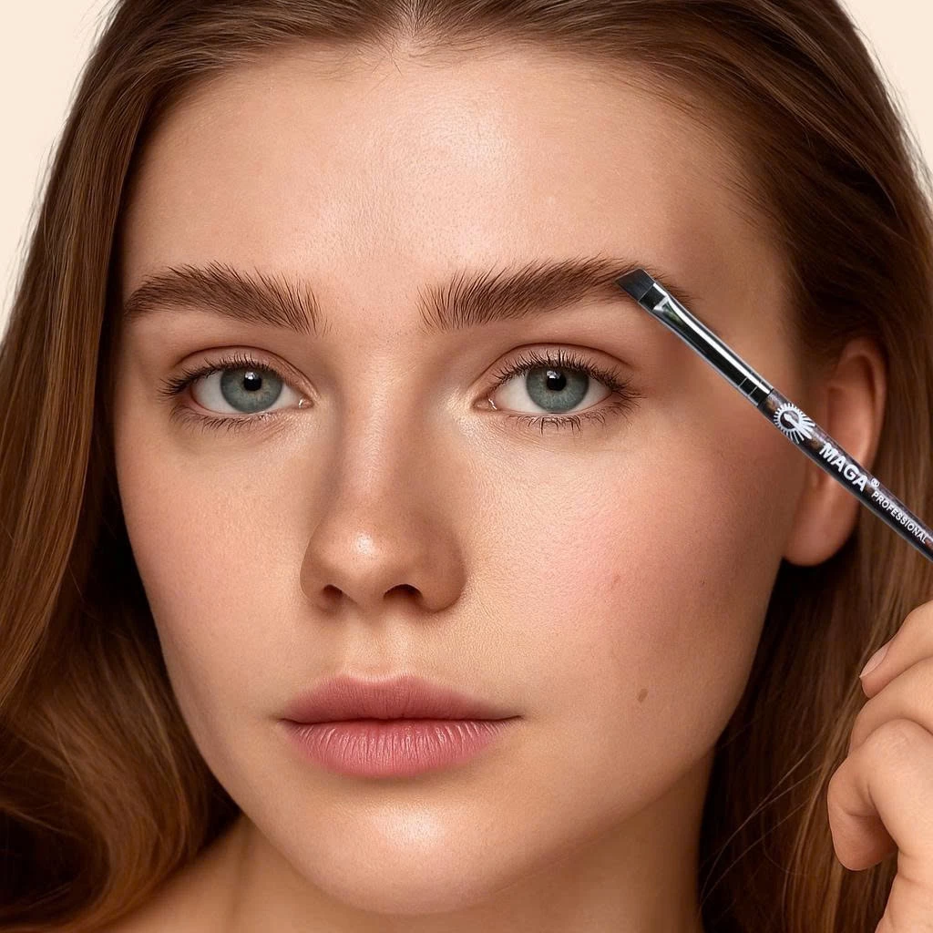 Cọ trang điểm kẻ liner tán chân mày cao cấp 28 MAGA Eye Brow Mini mã loại MA56
