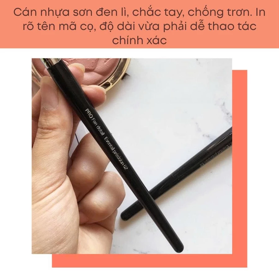 Cọ quạt tán highlight khối mũi cho chuyên nghiệp MAGA Fan Shaped Nose Contour MA62