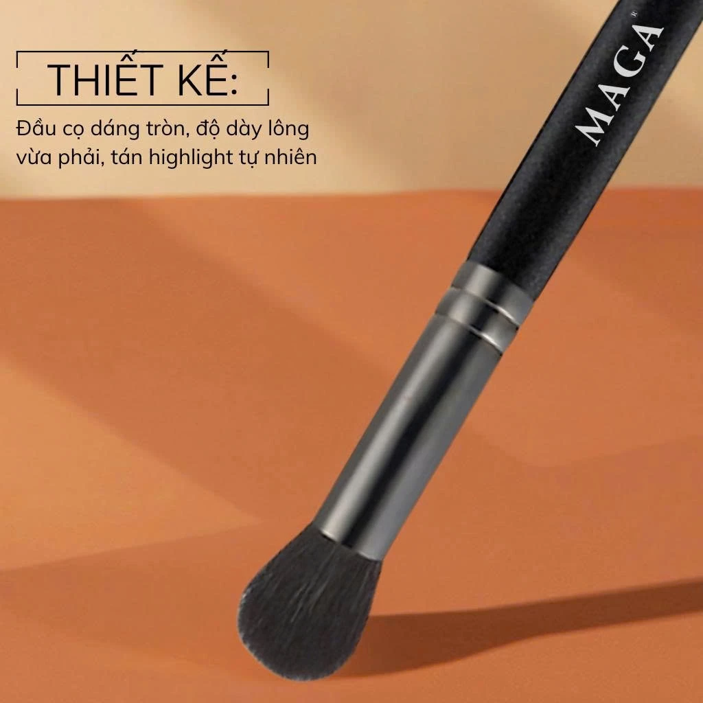 Cọ trang điểm đánh highlight khối mũi đầu tròn MAGA Hightlight Brush MA726