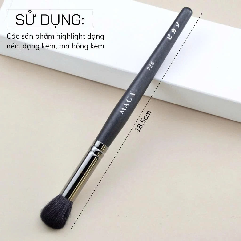 Cọ trang điểm đánh highlight khối mũi đầu tròn MAGA Hightlight Brush MA726