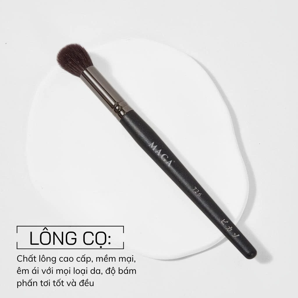 Cọ trang điểm đánh highlight khối mũi đầu tròn MAGA Hightlight Brush MA726