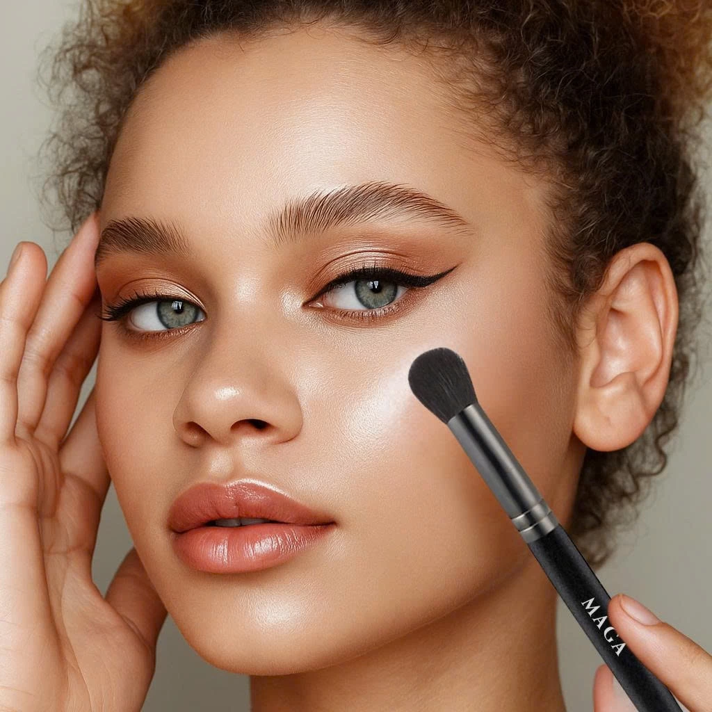 Cọ trang điểm đánh highlight khối mũi đầu tròn MAGA Hightlight Brush MA726