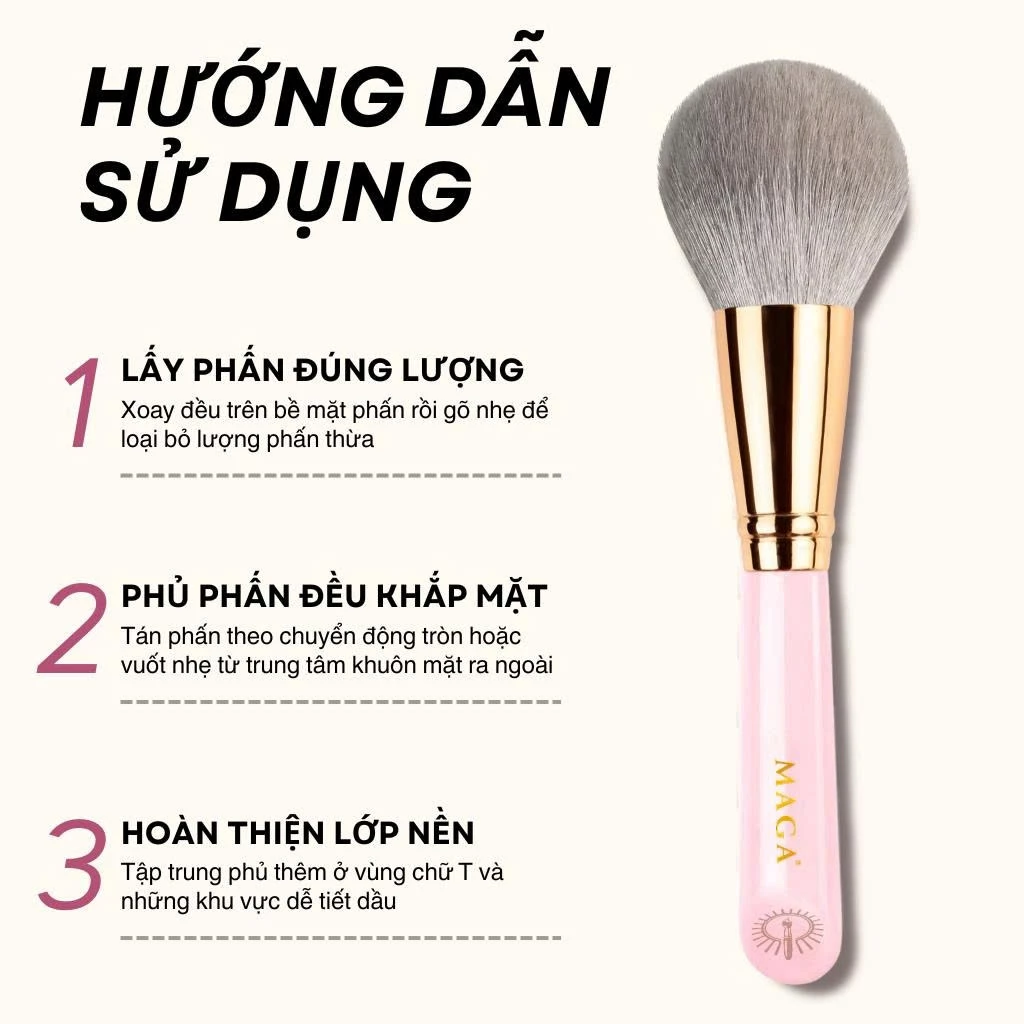 Cọ trang điểm phủ phấn MAGA Large Powder MAGA101