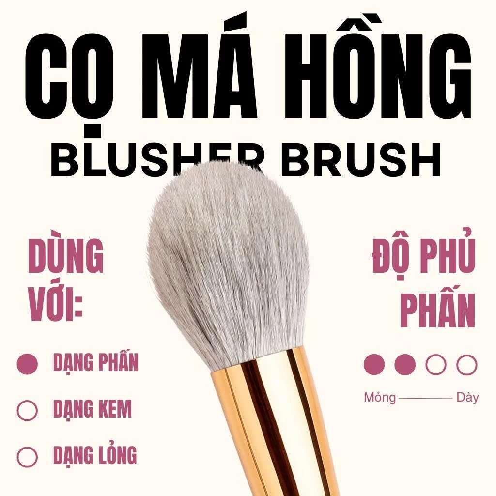 Cọ Má Hồng Màu Hồng Dễ Thương Cao Cấp MAGA Blusher MAGA103 Phiên Bản Mới