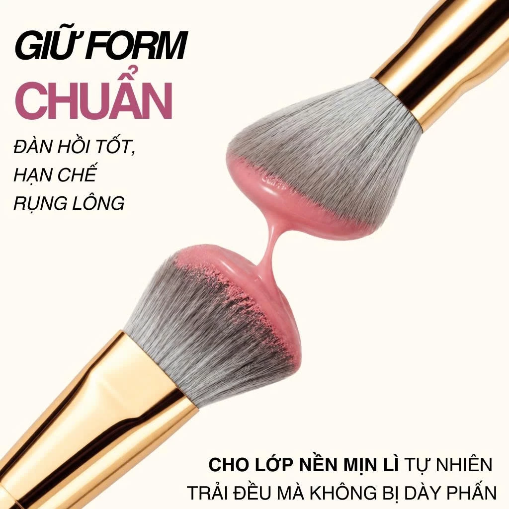 Cọ Trang Điểm Má Hồng Kem - Tán Nền - Tạo Khối MAGA Slope Blusher MAGA106
