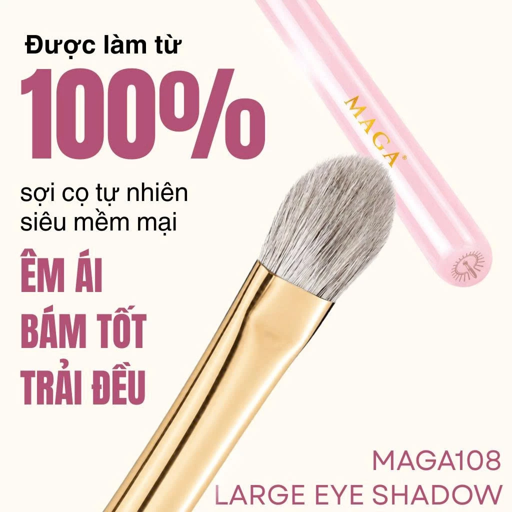 Cọ Tán Màu Mắt Lớn MAGA Large Eye Shadow MAGA108 Lông Mềm Bám Phấn Tốt