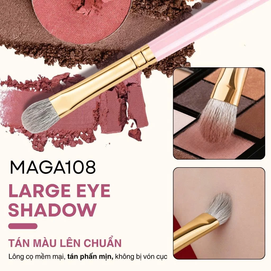 Cọ Tán Màu Mắt Lớn MAGA Large Eye Shadow MAGA108 Lông Mềm Bám Phấn Tốt