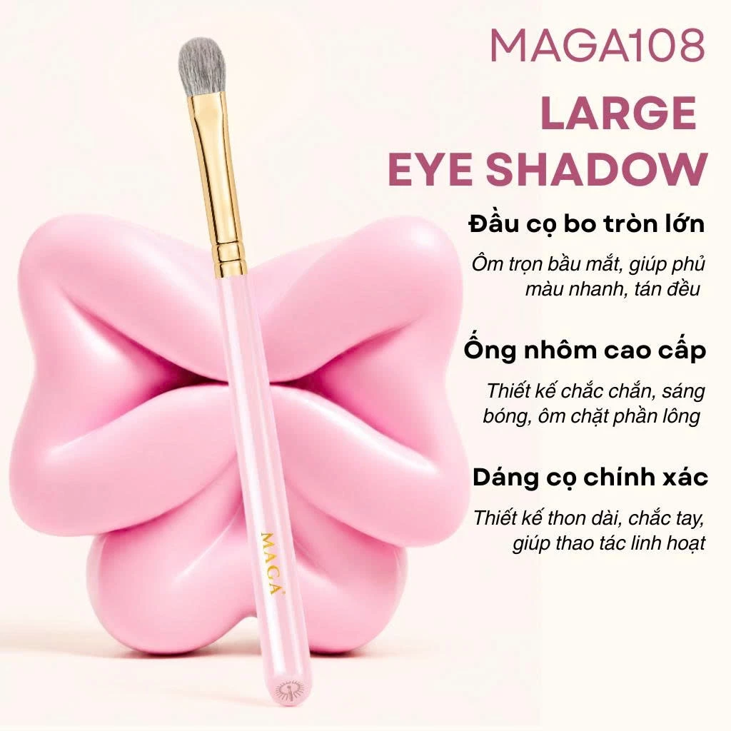 Cọ Tán Màu Mắt Lớn MAGA Large Eye Shadow MAGA108 Lông Mềm Bám Phấn Tốt