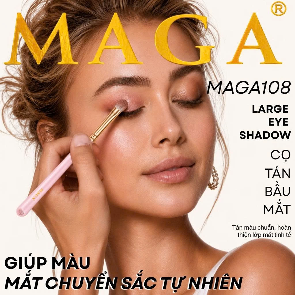 Cọ Tán Màu Mắt Lớn MAGA Large Eye Shadow MAGA108 Lông Mềm Bám Phấn Tốt