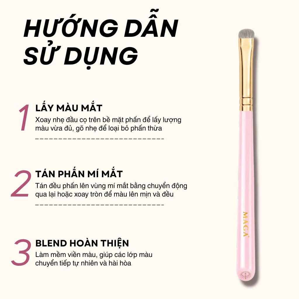 Cọ Nhấn Cọ Viền Mắt Tô Mắt Dưới MAGA Medium Eye Shadow MAGA109