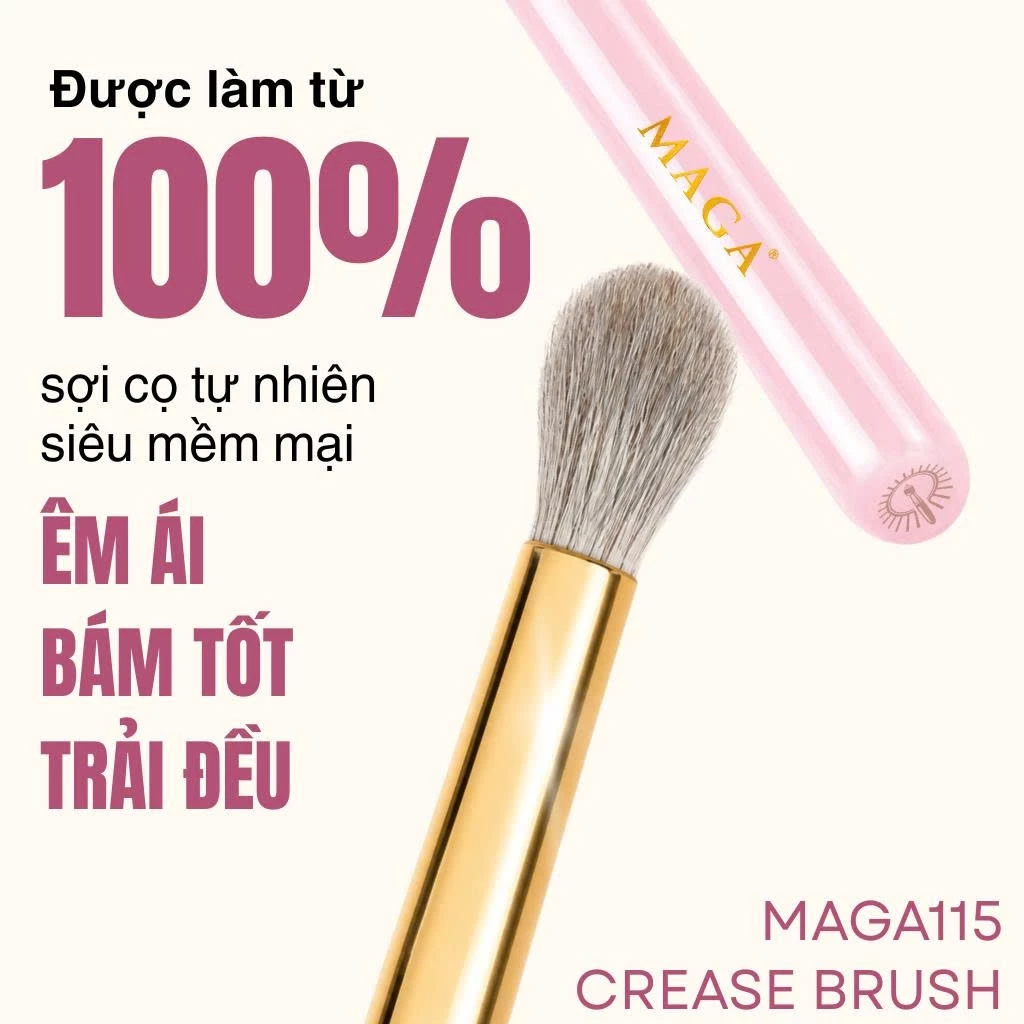 Cọ Tán Bầu Mắt Blend Màu Mắt MAGA Crease Brush MAGA115