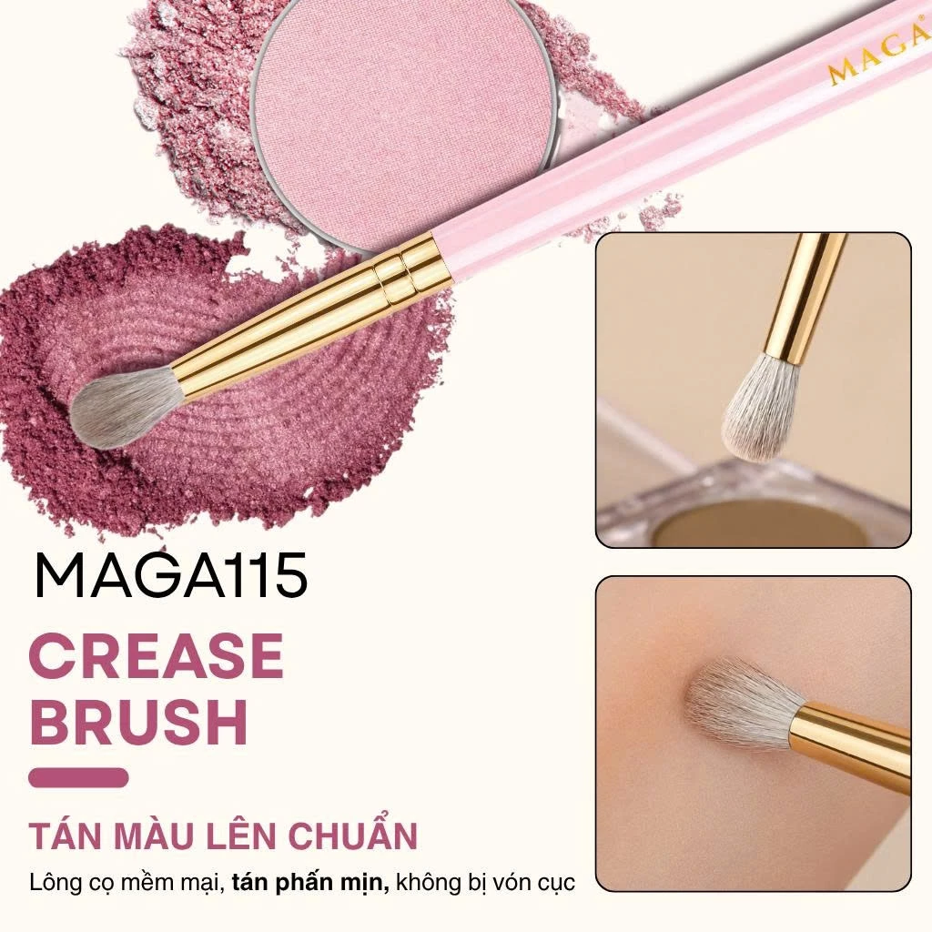 Cọ Tán Bầu Mắt Blend Màu Mắt MAGA Crease Brush MAGA115