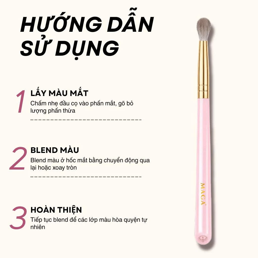 Cọ Tán Bầu Mắt Blend Màu Mắt MAGA Crease Brush MAGA115