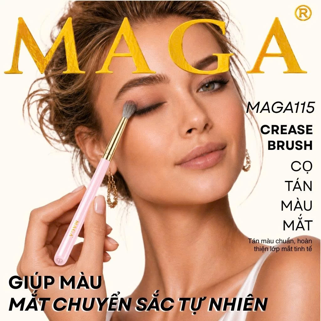 Cọ Tán Bầu Mắt Blend Màu Mắt MAGA Crease Brush MAGA115