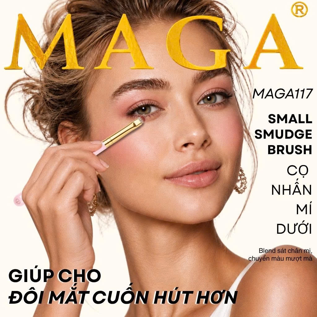 Cọ makeup mí dưới tán bầu mắt MAGA Small Smudge Brush MAGA117