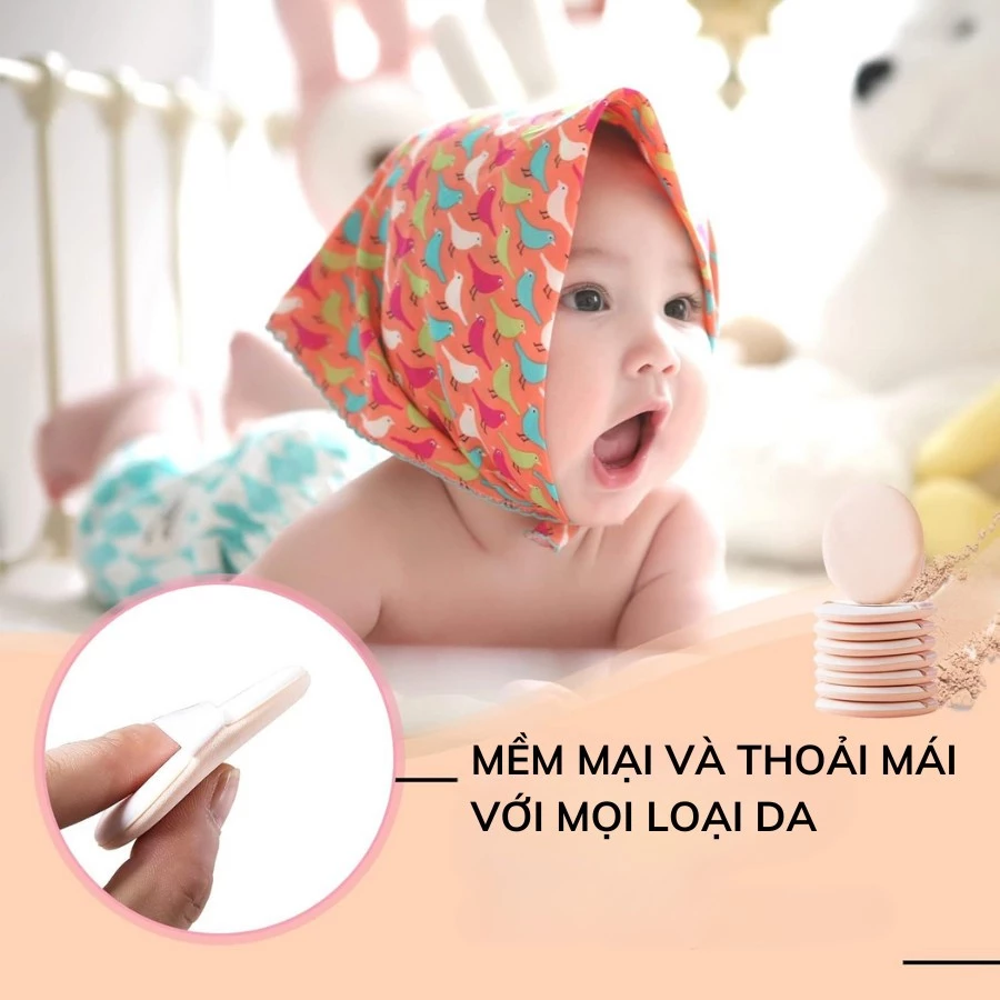 Mút Tán Phấn Nước Cushion Chính Hãng MAGA Air Cushion Kem Nền Siêu Ăn Phấn Lành Tính MAM25