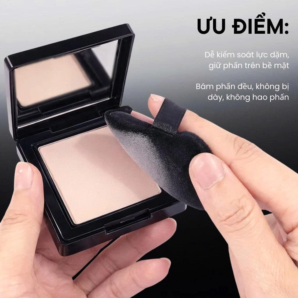 Bông Mút Tán Phấn Phủ Má Kem Tam Giác Hai Mặt RT Real Techniques Triangle Halo Glow Powder Puff RT006