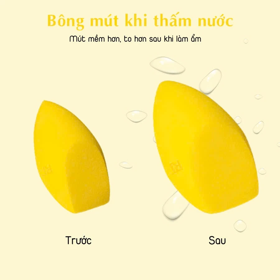 Mút Tán Kem Nền Che Khuyết Điểm Vát Xéo RT Real Techniques Miracle Concealer Sponge RT007