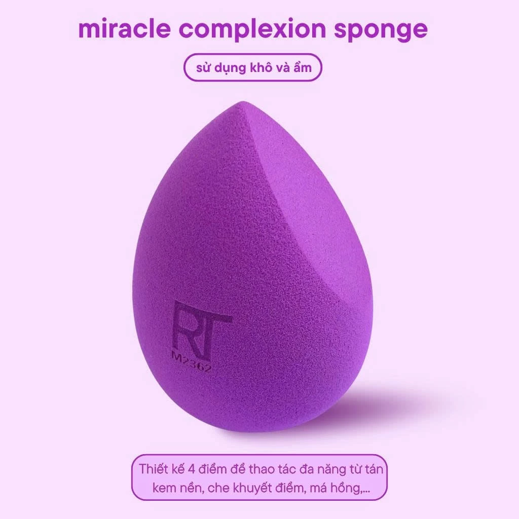 Mút Tán Nền RT REAL TECHNIQUES Miracle Flat Edge Sponge RT008