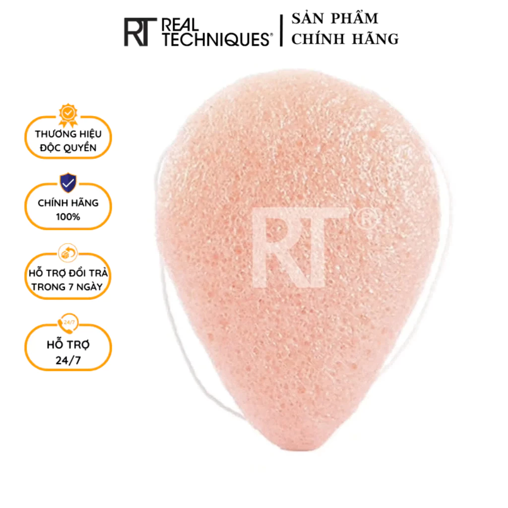 Mút Rửa Mặt RT REAL TECHNIQUES Face Wash Puff Hình Giọt Nước - Làm Sạch Sâu, Dịu Nhẹ Cho Da Nhạy Cảm RT1402