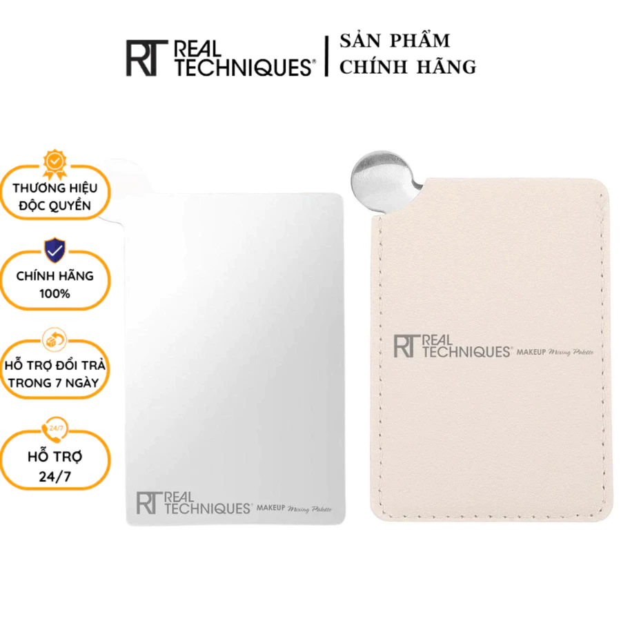 Bảng Trộn Kem Nền Cao Cấp Có Tay Cầm Chuyên Nghiệp RT Real Techniques Makeup Mixing Palette RTB004