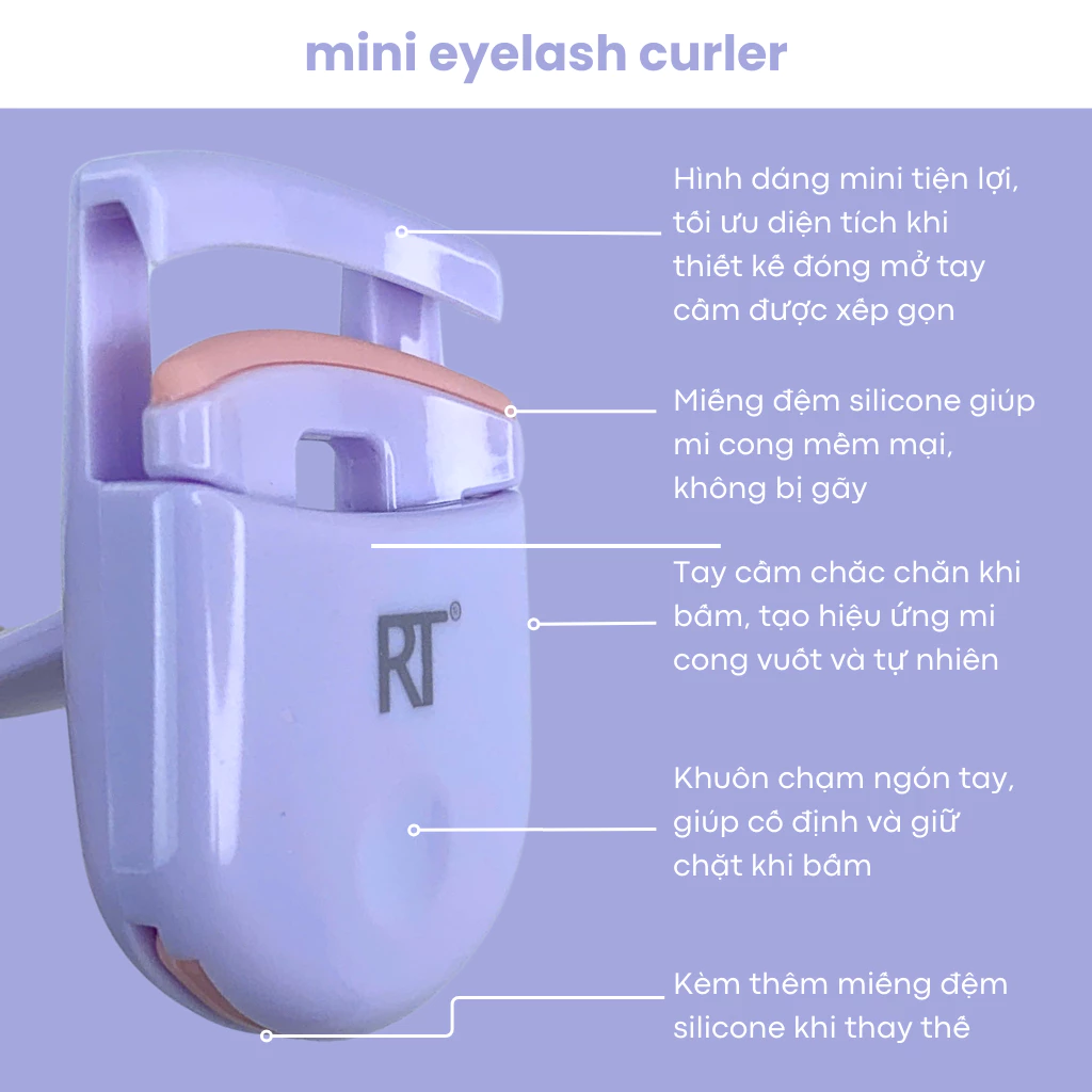 Kẹp bấm mi tím nhỏ RT Real Techniques Mini Eyelash Curler RTB008