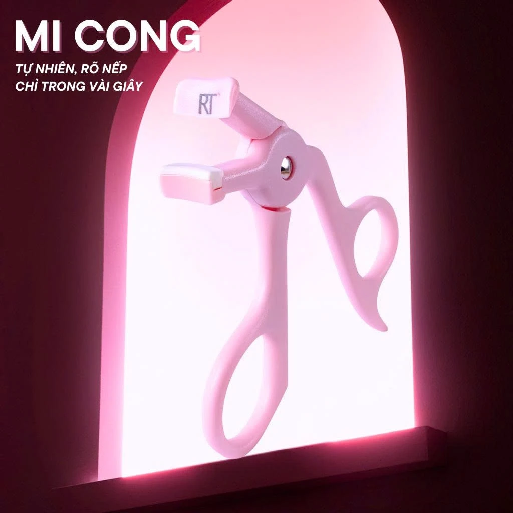 Kẹp bấm mi góc hồng chất liệu nhựa cao cấp RT Real Techniques Partial Eyelash Curler Size L dễ dàng kẹp mi cong RTBM009